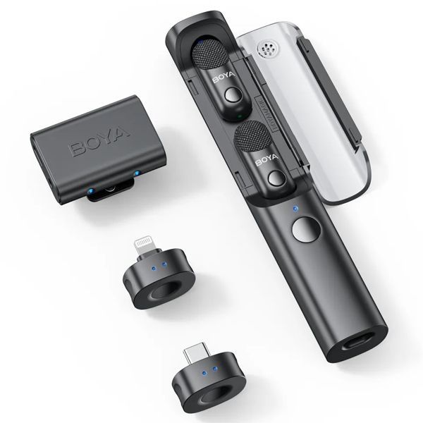 Mini system mikrofonów Boya Magic 02 - USB-C, 3,5 mm, Lightning zdjęcie 1