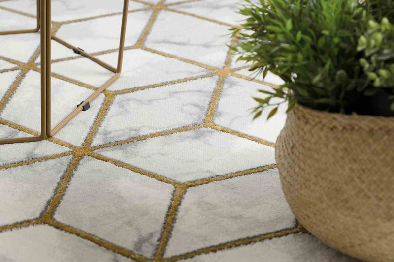 RUG/LU/ESTEMA/CUBES/CREAM+GOLD/80x150 zdjęcie 3