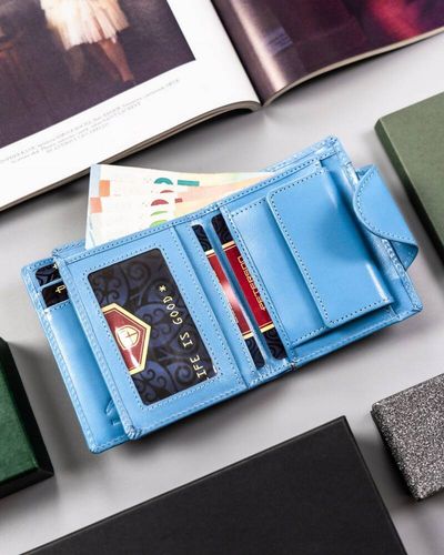 Skorzany portfel damski z systemem RFID na Arena.pl