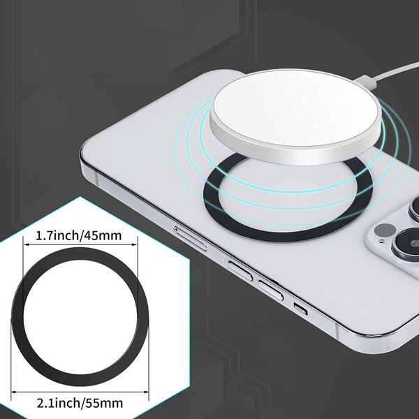 TECH-PROTECT MAGMAT MAGSAFE UNIVERSAL MAGNETIC RING 2-PACK BLACK & SILVER zdjęcie 4
