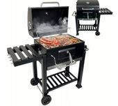 Grill ogrodowy węglowy z termometrem i podwójnym rusztem BBQ 1011