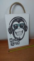 tabliczka/obraz do zawieszenia 20x30 music is fun