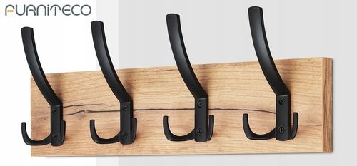 KLASYCZNY ŚCIENNY WIESZAK NA UBRANIA WIESZAK DO PRZEDPOKOJU Z 4 na Arena.pl