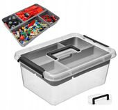 POJEMNIK NA KLOCKI LEGO PLASTIKOWY 12,5 l + organizer insert