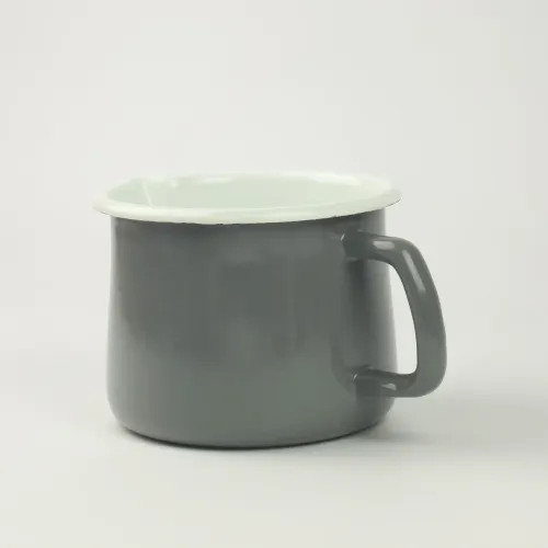 EMALIOWANY KUBEK Z WYLEWKĄ DZBANUSZEK NA KUCHENKĘ Z DZIÓBKIEM 1,1L SZARY na Arena.pl