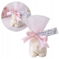 Podziękowanie dla gości chrzest komunia ślub baby shower miś personalizacja