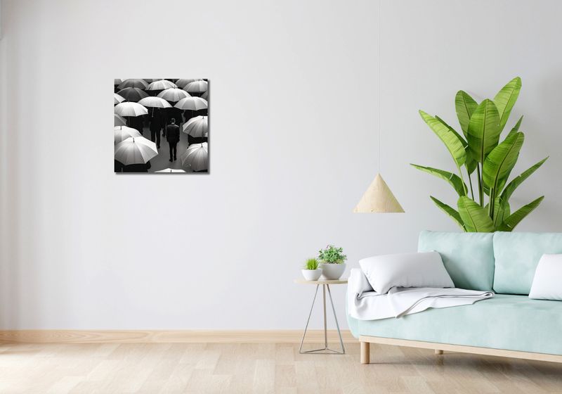 Obraz 50x50cm Samotność w Tłumie zdjęcie 2