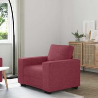 Sofa Fotel Wino Czerwone 60 cm Tkanina