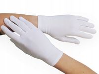 Białe elastyczne rękawiczki do sztandaru / munduru UNISEX XL