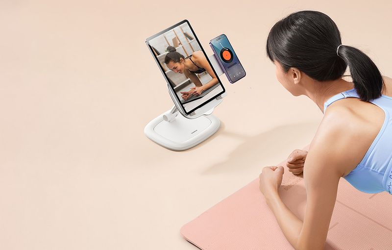 Stojak na tablet/telefon Baseus Seashell (biały) zdjęcie 1