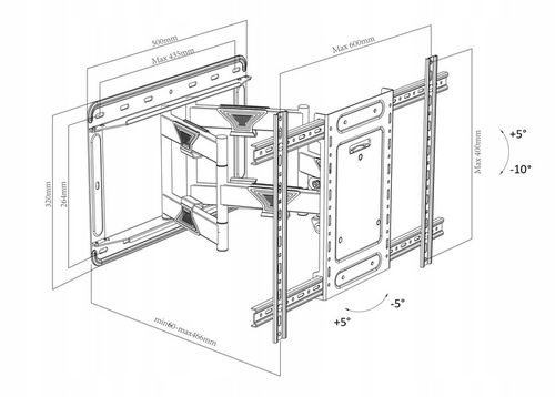 Ultra Mocny Uchwyt do Telewizora Wieszak TV 32-100 cale TEST 80 kg na Arena.pl