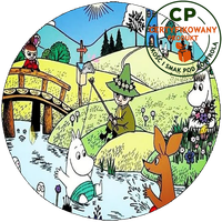 Opłatek waflowy na tort - Muminki