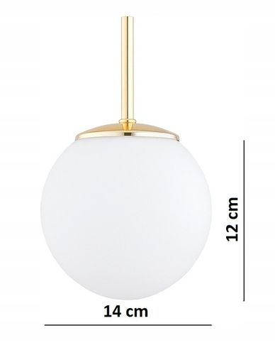 Złota Lampa Ścienna Kinkiet Białe Kule Milo LED E27 na Arena.pl