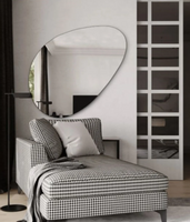 Lustro ścienne nowoczesne w kształcie fali 60x90 cm