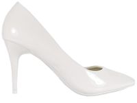 Białe szpilki ślubne lakierki 40