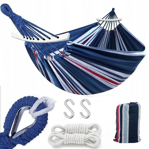 HAMAK OGRODOWY dwuosobowy XXL TURYSTYCZNY huśtawka WZMOCIONY DRĄŻEK 260x155 na Arena.pl