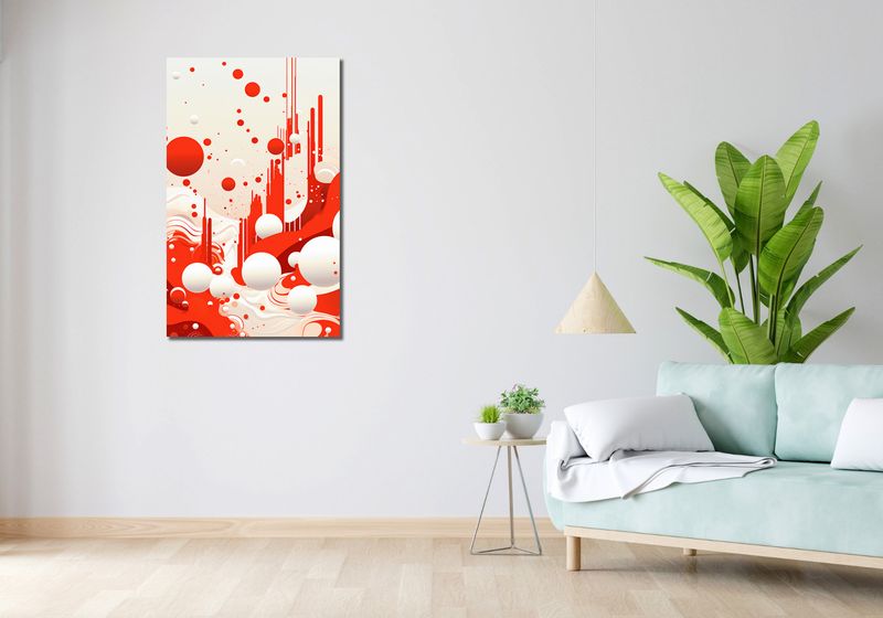 Obraz 60x100cm Krwiście Czerwone Wibracje zdjęcie 2