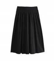 NEW LOOK Czarna spódnica midi z popeliny z marszczeniami w talii Rozm 44