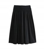 NEW LOOK Czarna spódnica midi z popeliny z marszczeniami w talii Rozm 44