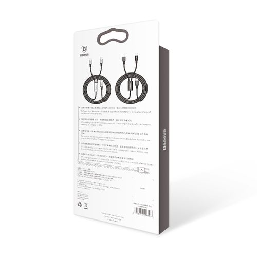 Kabel USB Type-C 2w1 lightning + Micro USB Baseus złoty na Arena.pl