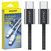 awei kabel cl-219t usb-c na usb-c60w czarny/black iphone 15