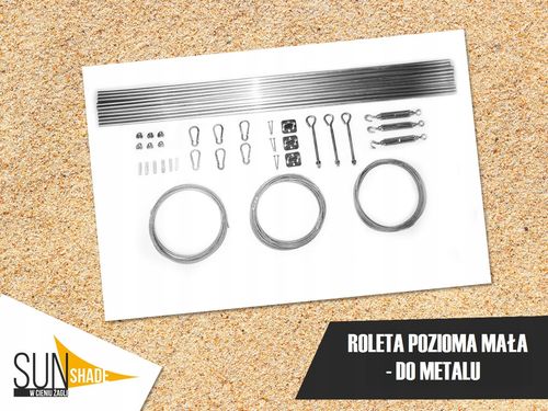 ZESTAW DO MONTAŻU ZEWNĘTRZNYCH ROLET RZYMSKICH POZIOMYCH DO METALU - MAŁY na Arena.pl