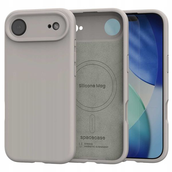 Spacecase Silicone Mag Iphone 17 Air Stone zdjęcie 3