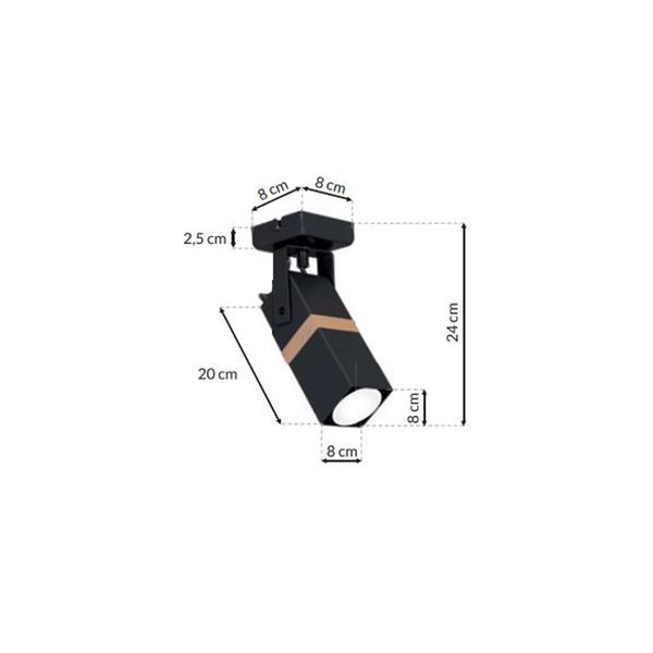 Kinkiet VIDAR BLACK 1xGU10 zdjęcie 7
