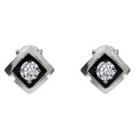 SREBRNE KOLCZYKI KWADRATY OKSYDOWANE SREBRO PRÓBY 925