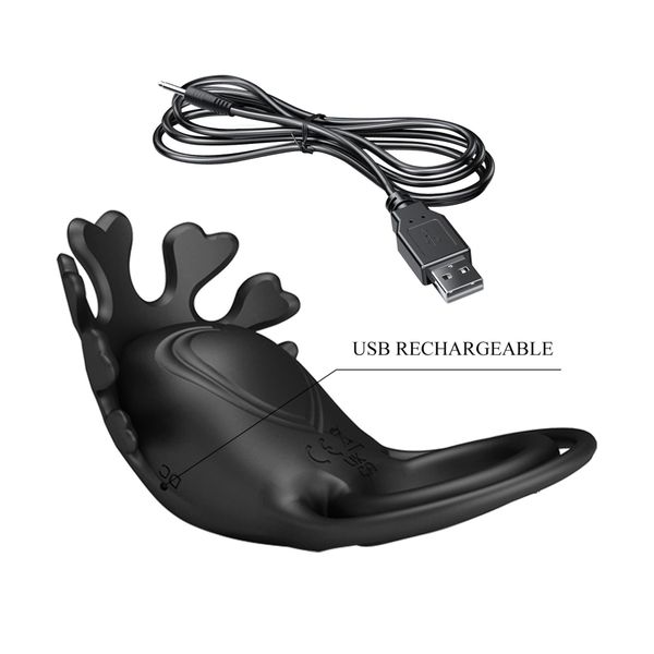 Pretty Love - Vibrant Penis Ring Ruben Black, 7 Vibration Functions zdjęcie 10
