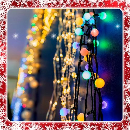 LAMPKI CHOINKOWE KULKI 200LED ZEWNĘTRZNE WEWNĘTRZNE MULTIKOLOR MAT BAJKOWE na Arena.pl