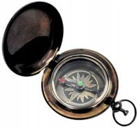 Kompas Turystyczny Retro - Mosiądz - Wykończenie Antyk - NC2884