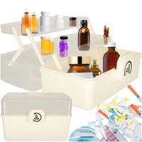 Organizer Na Leki Pojemnik Pudełko Kasetka Apteczka Duży Xl Na Zamek Skrzy