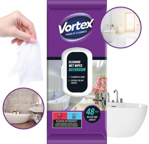 vortex chusteczki nawilżane do łazienki, flip top, 48 sztuk na Arena.pl