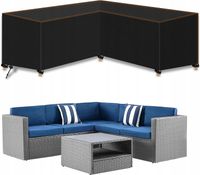 Pokrowiec ogrodowy na zestaw 215 x 85 x 90 cm czarny