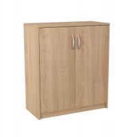 Komoda 2 Drzwi, 74cm, szafka, do salonu, Dąb sonoma