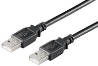 MicroConnect USB2.0 A-A 0,1m M-M, Black