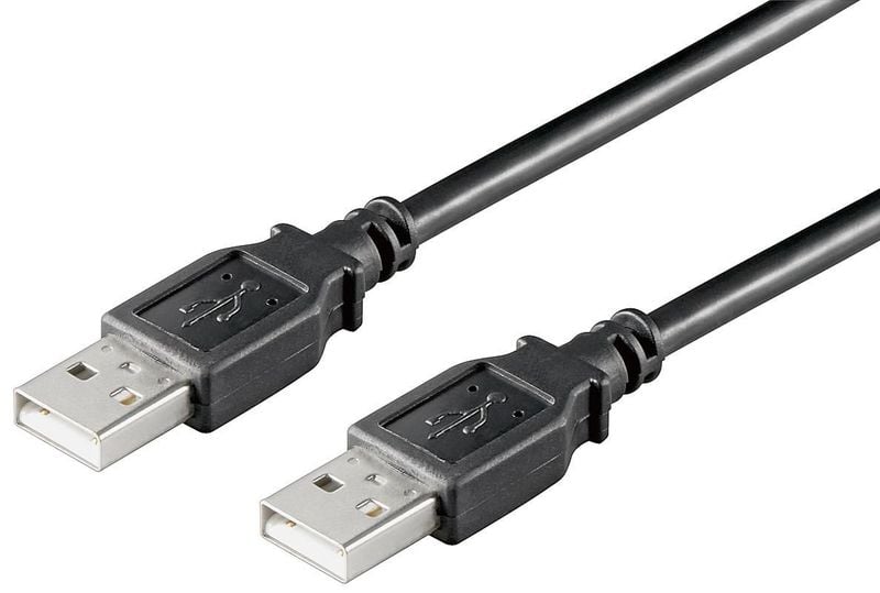 MicroConnect USB2.0 A-A 0,1m M-M, Black zdjęcie 1