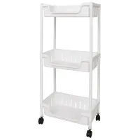 Półka łazienkowa szafka kuchenna regał mobilny na kółkach 3 poziomy