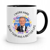 Kubek Czarny Donald Tusk Po Platforma Prezent Z Nadrukiem Ze Zdjęciem