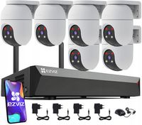 Zestaw do Monitoringu WiFi EZVIZ 6x C8c 2MP 1080p Rejestrator 8 Kanałów