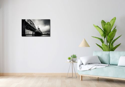 Obraz 70x40cm Statek przy Moście na Arena.pl