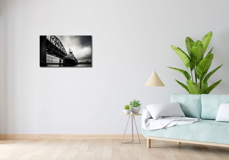 Obraz 70x40cm Statek przy Moście zdjęcie 2