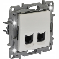 GNIAZDO KOMPUTEROWE PODWÓJNE RJ45 LEGRAND NILOE