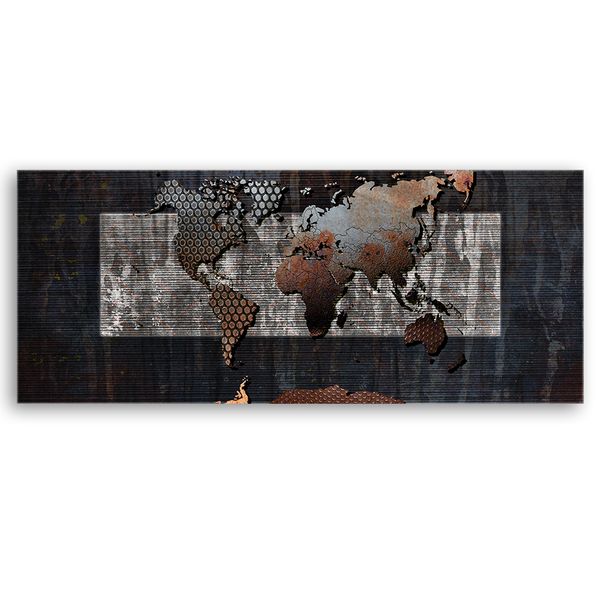 Obraz na płótnie, Mapa świata retro 120x40 zdjęcie 1