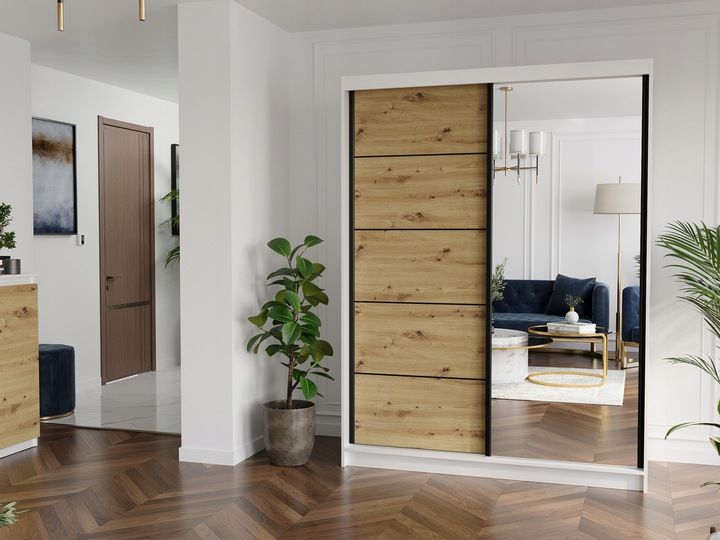 Szafa przesuwna Rivano I 150 cm z lustrem zdjęcie 14