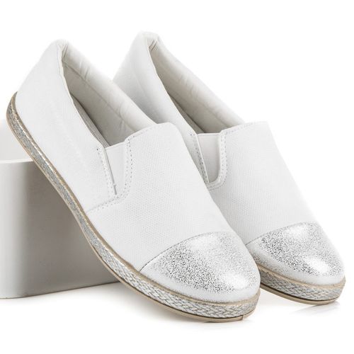BIAŁE ESPADRYLE SLIP ON Rozmiar - 39 na Arena.pl