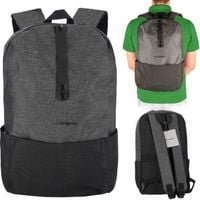 plecak czarny / szary miejski podróżny na laptop 15,6" pojemny do samolotu
