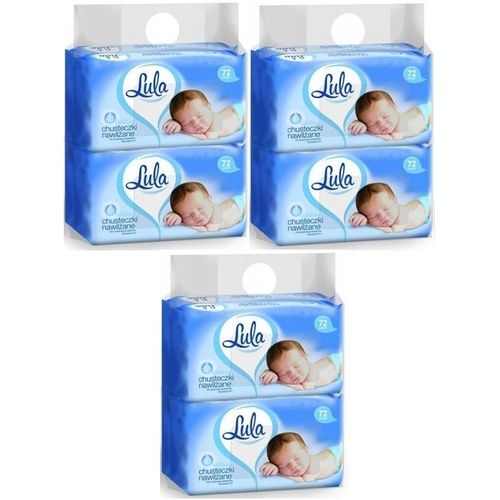 LULA Chusteczki Nawilżane Dla Dzieci z Pantenolem 72 Sztuki x 12 Opakowań na Arena.pl