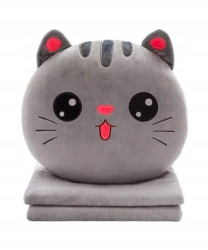 MASKOTKA PODUSZKA KOC OGRZEWACZ DO RĄK KOT PODUSZKA Z KOCEM 4w1 na Arena.pl